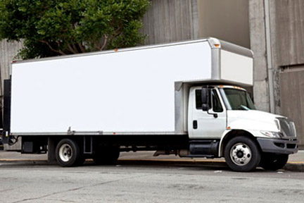 Box trucks will sometimes have overhead cargo that extends over the roof area.